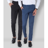 SREY - Black Polycotton Slim - Fit Men's Chinos ( Pack of 2 ) - None