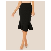 Addyvero Cotton Lycra Ruffled skirt - Black Single - 30