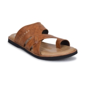 Ajanta Tan Flip Flops - None