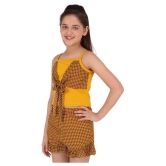 Smart Casual Printed Sleeveless Top and Shorts - None