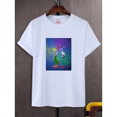 NITYANAND CREATIONS Round Neck White Holi T-Shirt for MEN-HOLI-T-SHIRT-11552-M