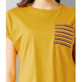 Miss Chase Cotton Yellow T-Shirts - XS