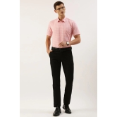 Men Pink Regular Fit Formal Half Sleeves Formal Shirt