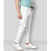 Urbano Fashion - White Cotton Blend Slim Fit Mens Jeans ( Pack of 1 ) - None