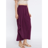 Women Burgundy Relaxed Loose Fit Solid Culottes