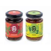 Ta Pickles | Gongura & Lemon Ginger Pickle | 150g [Pack of 2] Combo Made with Cold Pressed Oil | Homemade | Traditional Indian Taste | Natural | No Pr