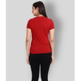 Fabflee Cotton Red T-Shirts - Single - 2XL