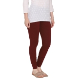 Women's Cotton Churidar leggings (Free Size)- Dark Maroon