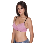 Sona SA-50 Pink Color Multiway Padded Non-Wired Seamless T-Shirt Bra with Detachable Straps-36 / B / Pink