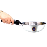 Softel Tri-Ply Stainless Steel Tasla with Removable Handle | Gas & Induction Compatible | Silver | 1 Pc 20 cm