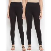 Women Pack Of 2 Black Solid Churidar-Length Leggings