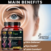 Humming Herbs Astaxanthin Plus with Coenzyme Q10 & Berberis Aristata for Great Antioxidant Support - Promotes Skin Health, Eye Protection & Joint Comfort- Pack of 2