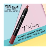 Seven Seas Matte Mood Non Transfer Crayon Lipstick | Long Lasting Crayon Lipstick (Fiery Maroon)