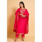 Estela - Pink Straight Viscose Women's Stitched Salwar Suit ( Pack of 1 ) - None