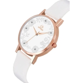 Septem Off White Leather Analog Womens Watch