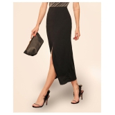 Addyvero Cotton Lycra Pencil Skirt - Black - 28