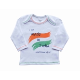 White T-Shirt with Made in India Print (100% Cotton Interlock)