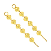 VIVASTRI Golden Ear Chain Earrings ( Pack of 1 ) - Golden