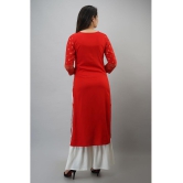 MAUKA - Red Straight Rayon Women''s Stitched Salwar Suit ( Pack of 1 ) - None