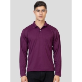 YHA - Purple Cotton Blend Regular Fit Men's Polo T Shirt ( Pack of 1 ) - None