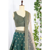 Enchanting Emerald: Kkashi Green Lehenga