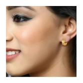 Vighnaharta Golden Clip-Ons Earrings ( Pack of 1 ) - Golden