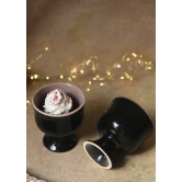 Black Ice Cream Goblet-Set of two