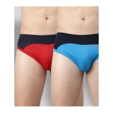 IC4 Multicolor Cotton Blend Mens Briefs ( Pack of 2 ) - S