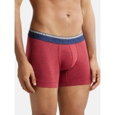 Jockey US60 Men Super Combed Cotton Elastane Solid Trunk - Red Melange - None