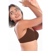 Women Hug Padded Bra Coffee Brown