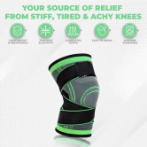 3D Compression Knee Sleeves for Men and Women- Adjustable Straps-Universal size / 2 Sleeve