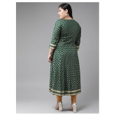 Yash Gallery - Green Rayon Womens Flared Kurti - 4XL