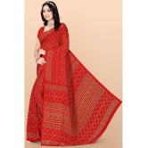 LEELAVATI - Red Georgette Saree With Blouse Piece ( Pack of 1 ) - Red