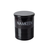 Tea & Sugar Jar (Each 900 Ml) +  Biscuits & Namkeen Jar (Each 1700 Ml) - Black, Set Of 4