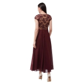 Miss Chase Polyester Maroon Regular Dress - Single - XL