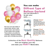 Party Propz Happy Birthday Decorations For Girls Combo Set- Pink White Gold Metallic Balloons, Happy Birthday Bunting, Foil Curtain- Girls, Women, 1st, 2nd, 3rd, 4, 5,6th - 34Pcs - Multi-Col