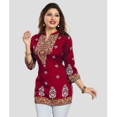 Meher Impex - Red Crepe Women''s Tunic ( Pack of 1 ) - None