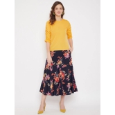 Women Yellow & Navy Blue Top with Skirt