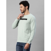 UrbanMark Men Regular Fit Printed Full Sleeves Round Neck Fleece Sweatshirt-Mint Green - None