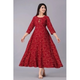 Smien - Maroon Rayon Women's Anarkali Kurti ( Pack of 1 ) - None