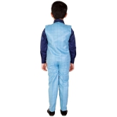 DKGF Fashion - Blue Cotton Blend Boys Shirt & Pants ( Pack of 1 ) - None