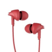 Bassheads 100 | Wired Earphone with 10mm Dynamic Drivers, Stylish Hawk-inspired Design, Super Extra Bass Red