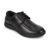 UrbanMark Men Cushion Comfort Faux Leather Shoe Derby Formal Shoe with Lace - Black - None