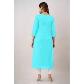 Kapadia - Turquoise Rayon Womens Straight Kurti ( Pack of 1 ) - None