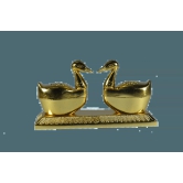 Duck Kumkum Box-With Out Base (H:2 x B:1.25 inches) / Silver