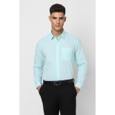 Men Blue Regular Fit Formal Full Sleeves Formal Shirt