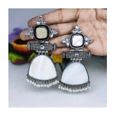 Samridhi DC Silver Chandelier Earrings ( Pack of 1 ) - Silver