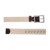 Zacharias - Beige Canvas Mens Casual Belt ( Pack of 1 ) - None