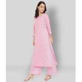 Tissu - Pink Straight Cotton Womens Stitched Salwar Suit ( Pack of 1 ) - XS