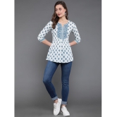 Antaran 100% Cotton Printed A-line Womens Kurti - White ( Pack of 1 ) - None